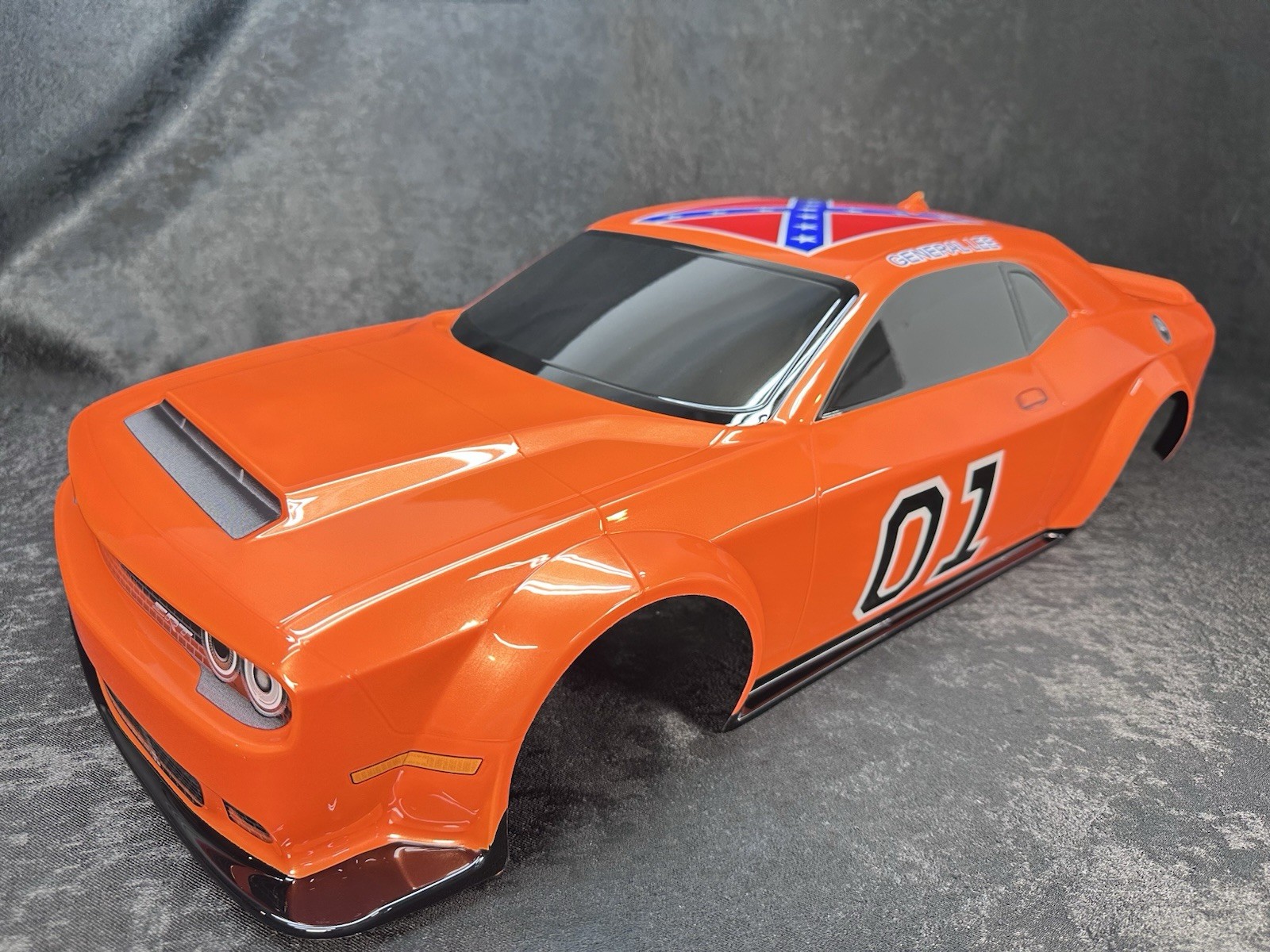 CUSTOM PAINTED RC BODY 1/7 SCALE ARRMA INFRACTION FELONY DODGE CHALLENGER DEMON