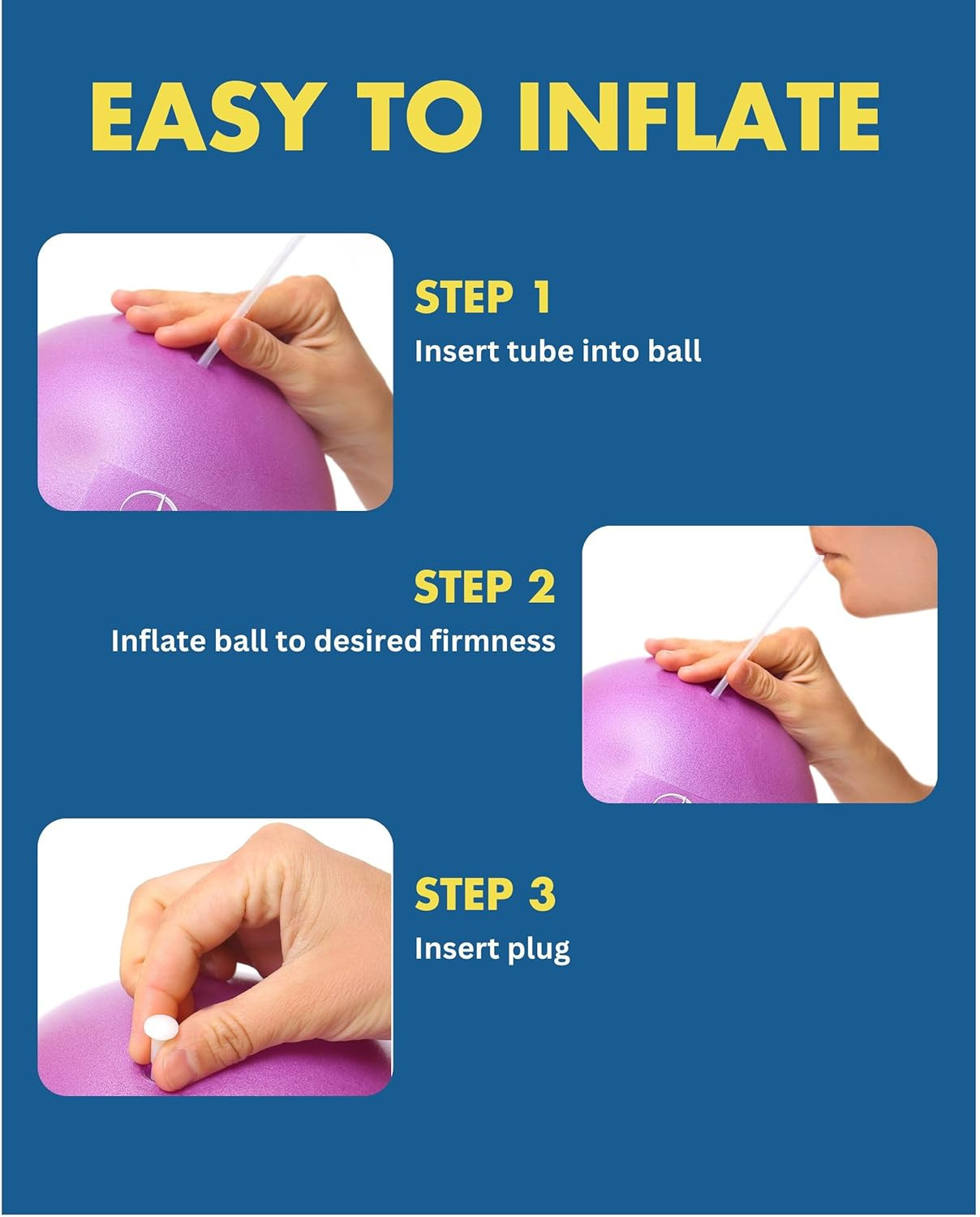 9 Inch Pilates Ball - Small Exercise Ball for Stability, Core, Barre, Yoga