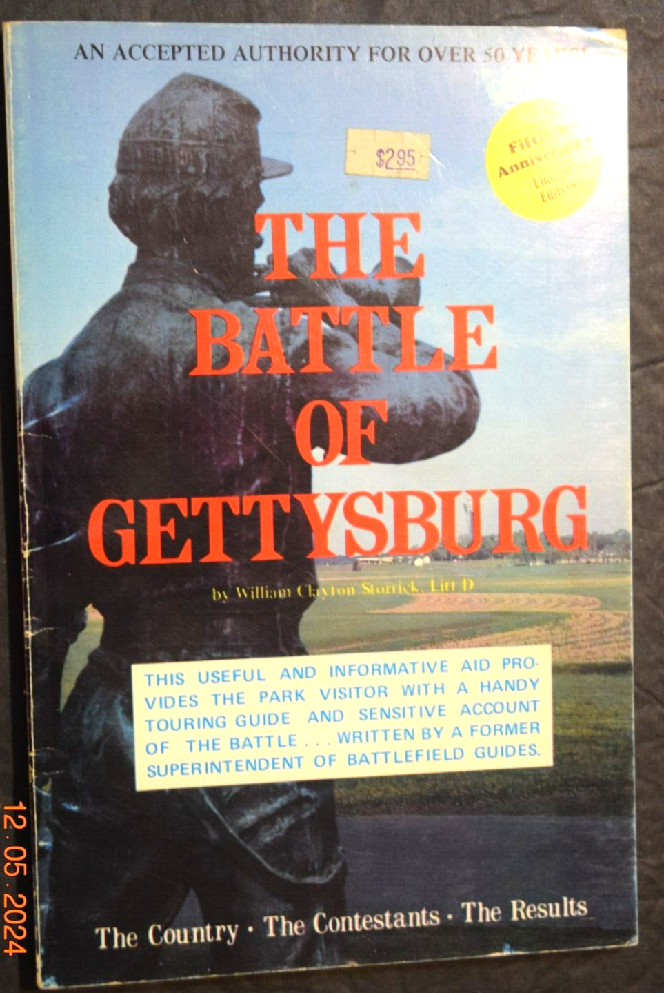 "BATTLE Of GETTYSBURG - 50th Edition" by Wm. Storrick, 81 Pages, 1981, Pre-Owned