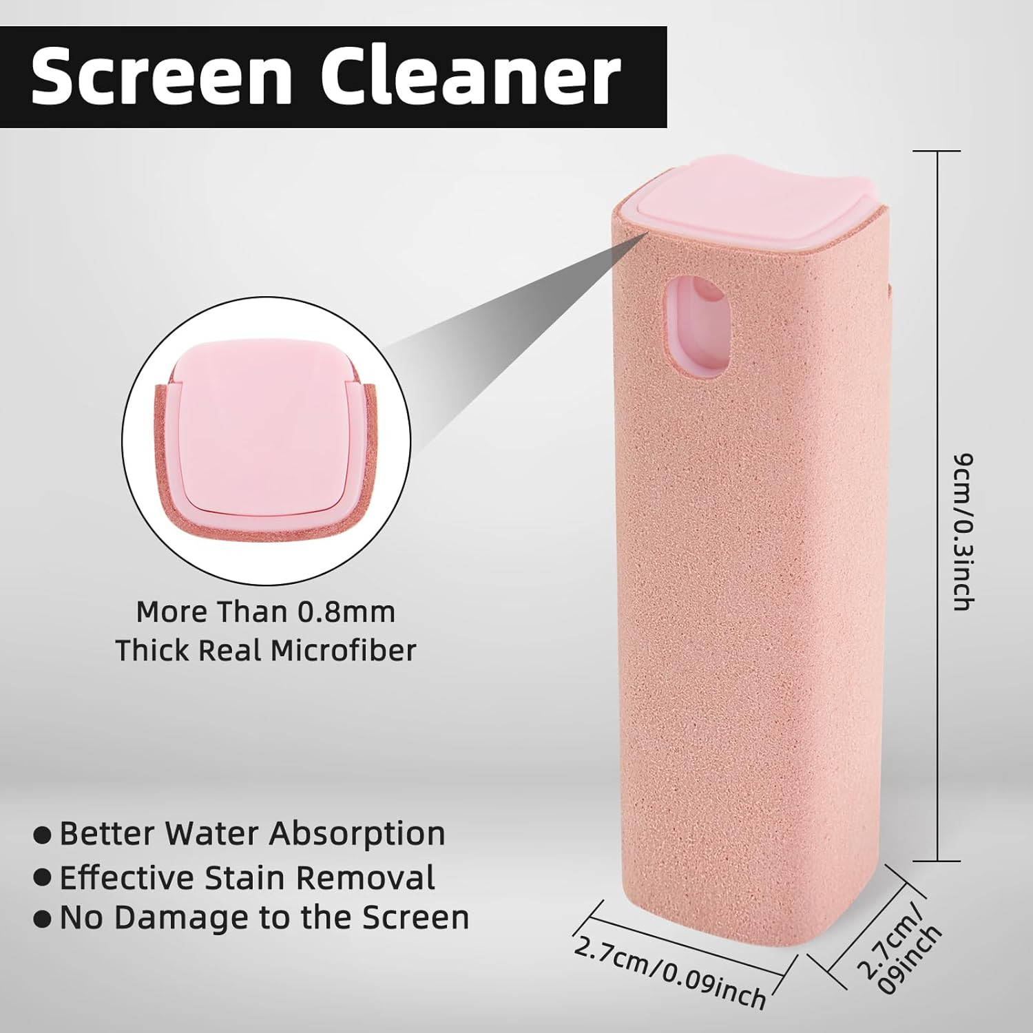 Screen Cleaner Kit 4 Pcs, 3-In-1 Touchscreen Mist Cleaner Spray and Microfiber