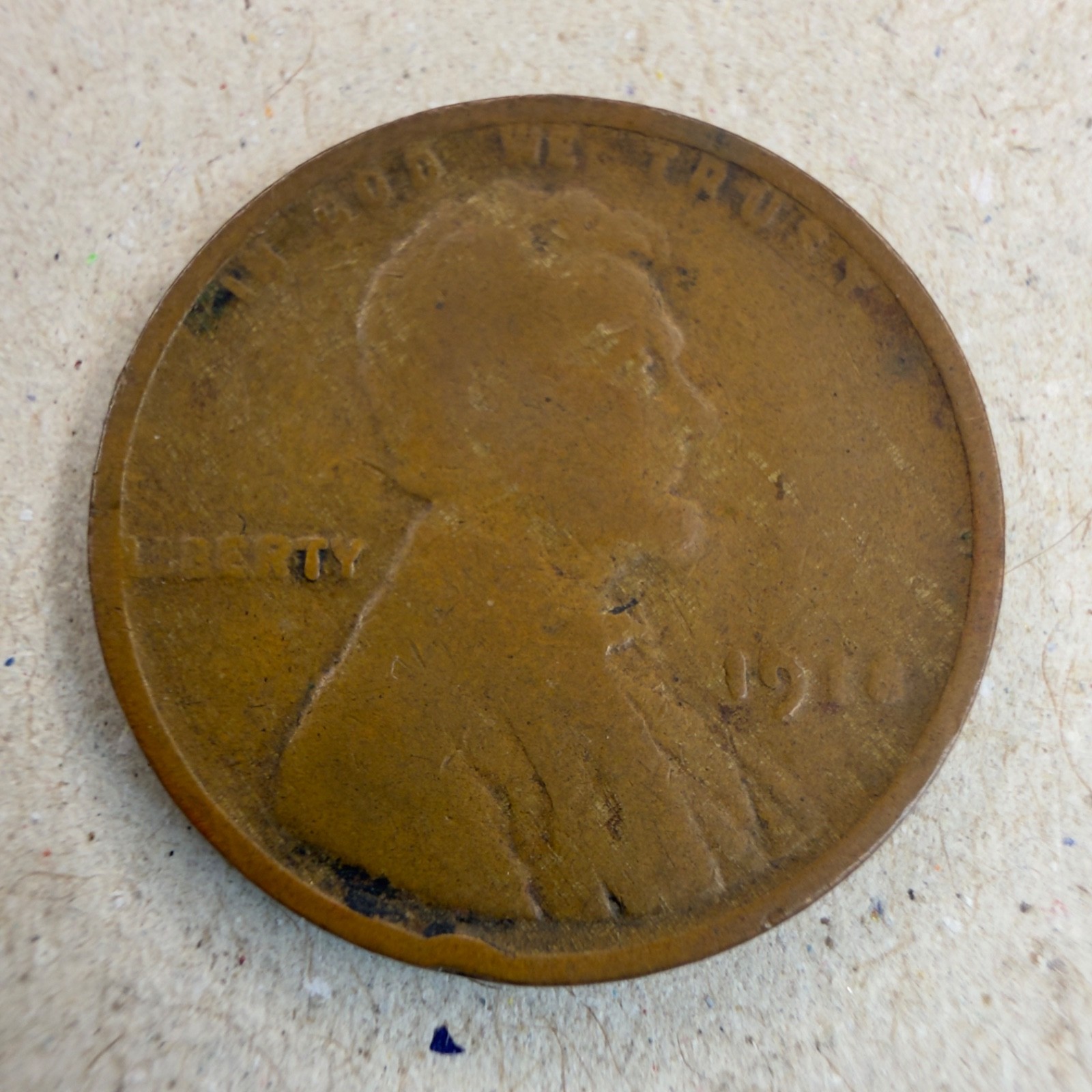 1918 Wheat Cent Penny AG-G Almost Good to Good BN Brown Color
