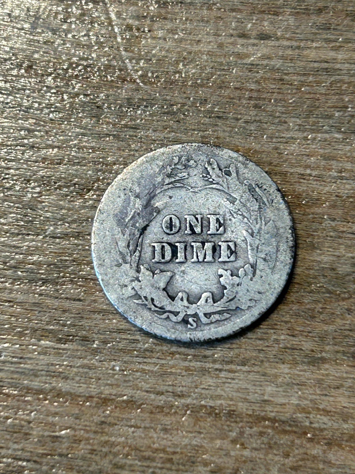 1914S Barber Dime G+