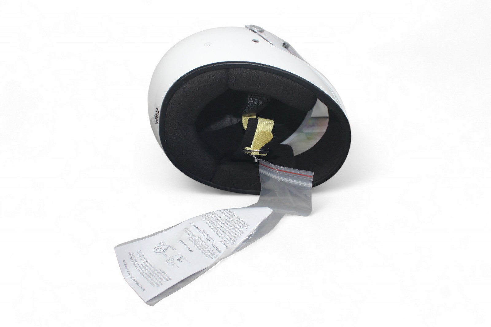 Conquer Snell SA2020 Full Face Auto Racing Helmet MEDIUM - WHITE - OPEN BOX