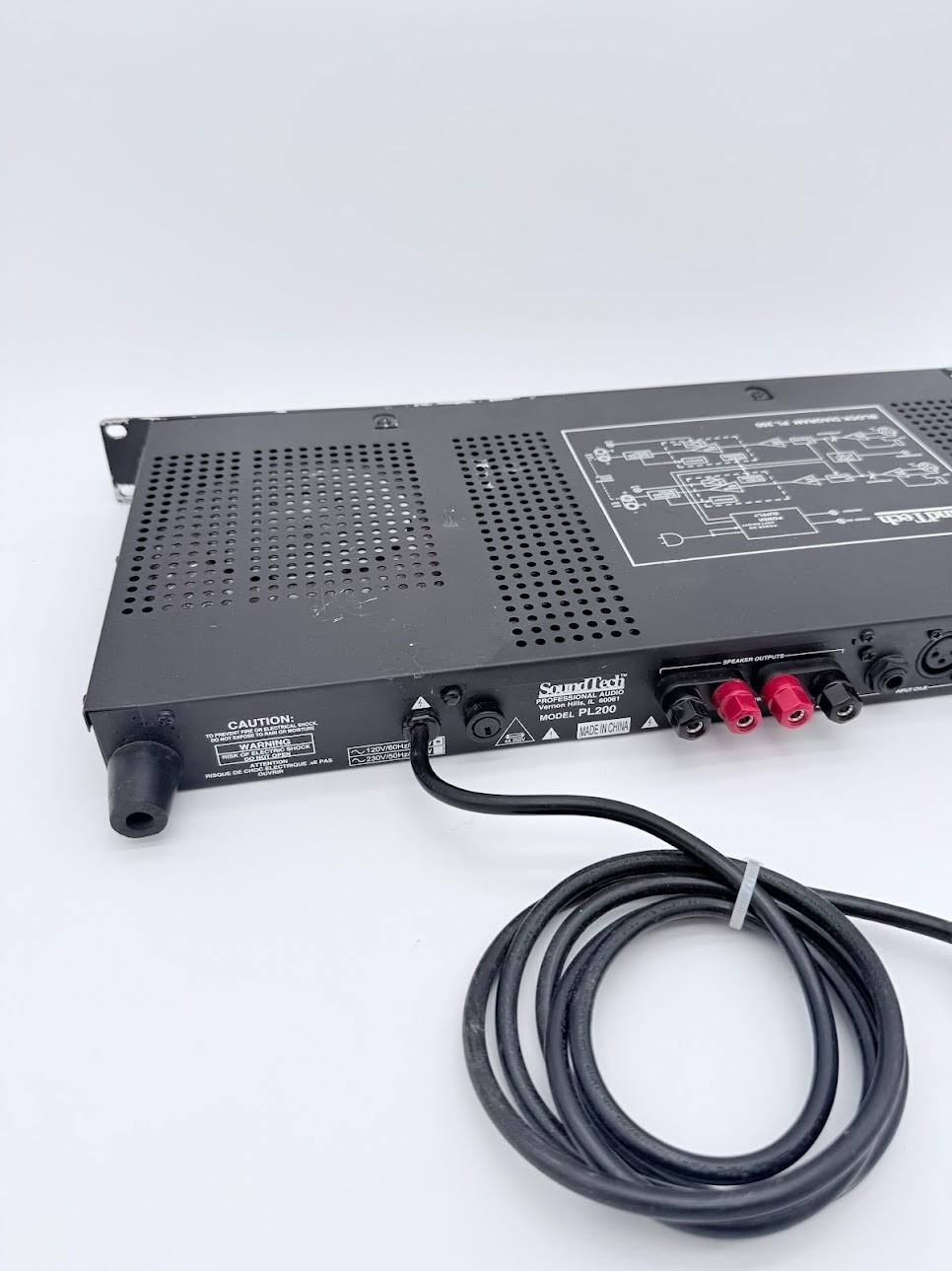 SoundTech Professional Audio PL200 Reference Amplifier 1U Sound Tech Late 90s
