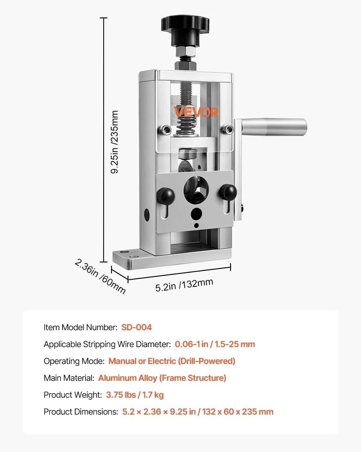 Efficient Wire Stripping Machine Copper Stripper 0.06-1