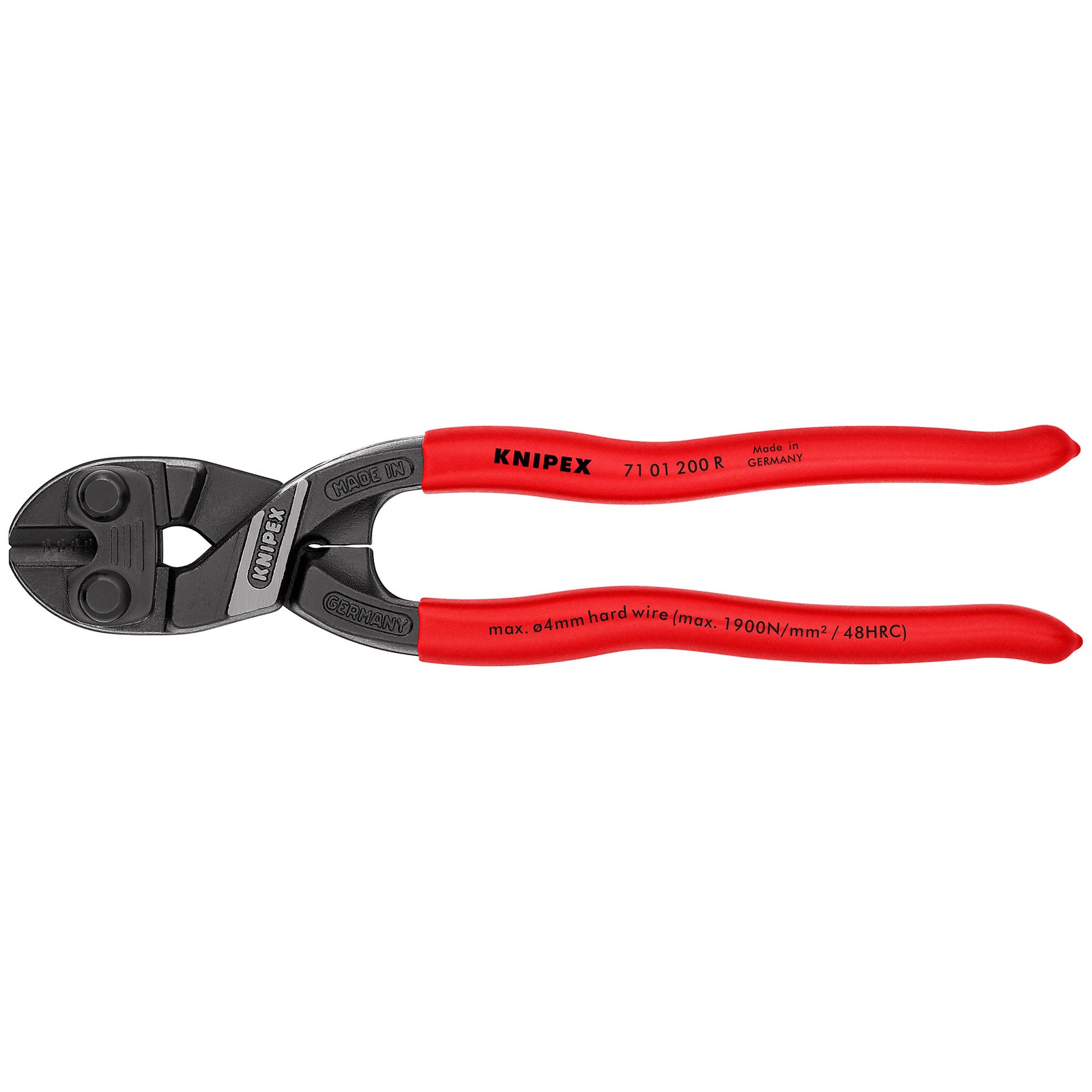 KNIPEX CoBolt HL Bolt Cutters - 8in., 0.25in. Jaw Opening, 0.25in. Cutting