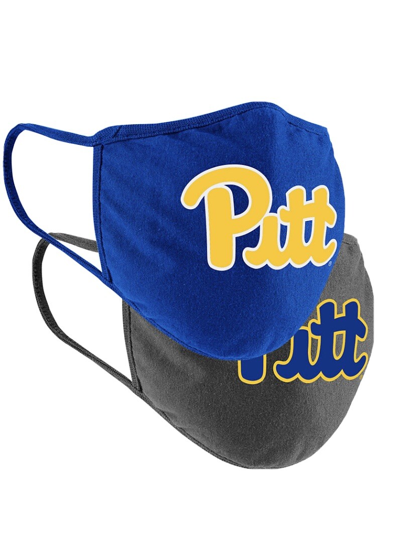 NCAA Colosseum Pitt Panthers 2-pack Face Mask Adult Unisex New