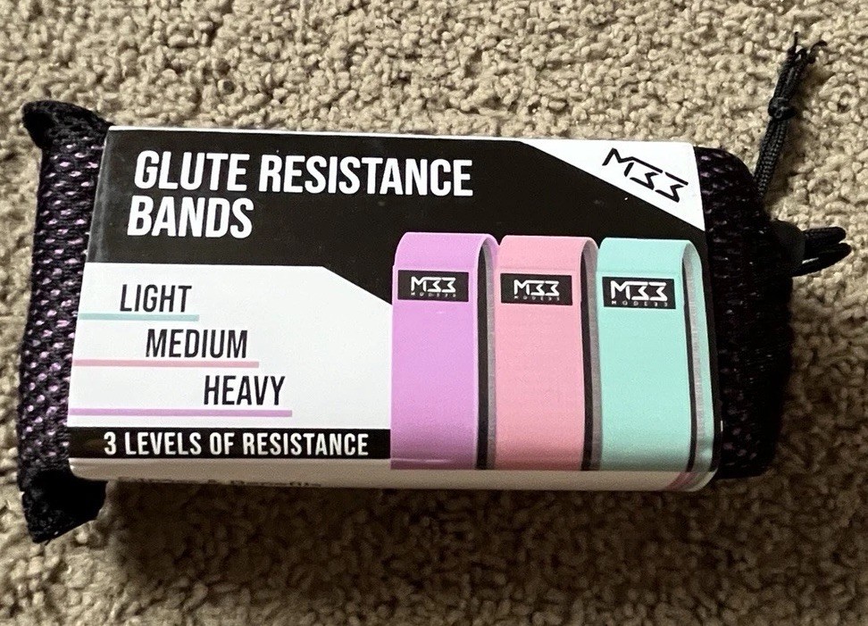 M33 Glute Resistance Bands- 3 pack, 3 resistance levels