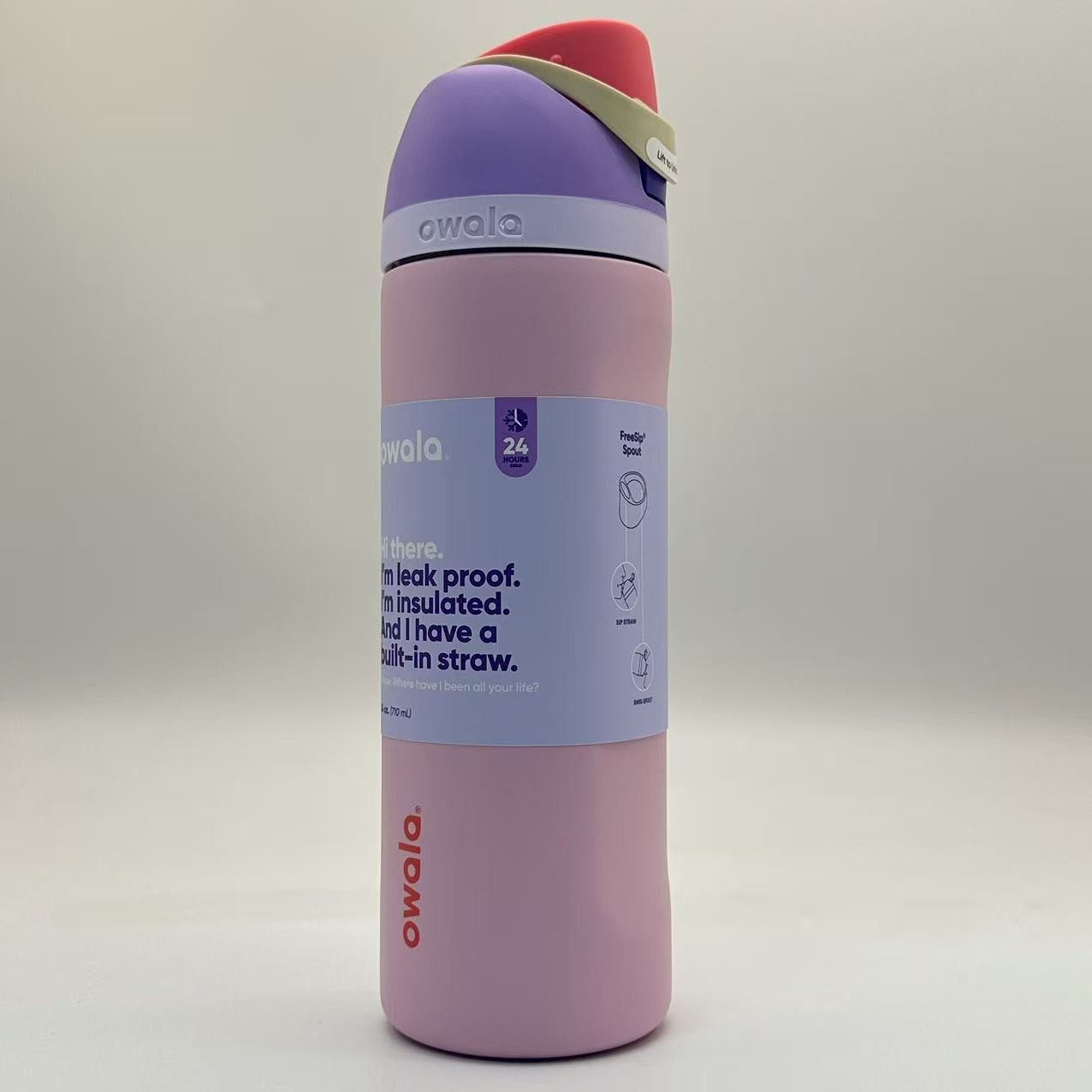 Owala FreeSip 24oz Stainless Steel Water Bottle Blossom Bunny Top Quality