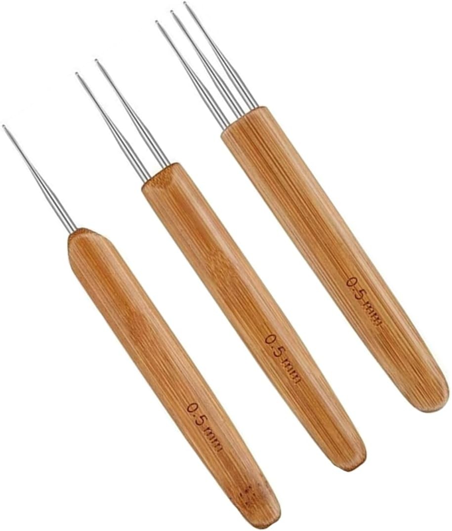 Dreadlock Crochet Hook Needle Tool Set for Hair Braiding Craft 0.5mm 1 2 3 Hooks