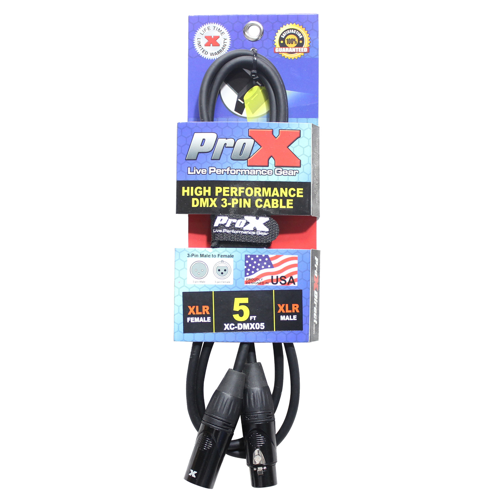 20 Prox 3 Pin DMX 5 ft Stage High Performance Lighting Shielded Cables