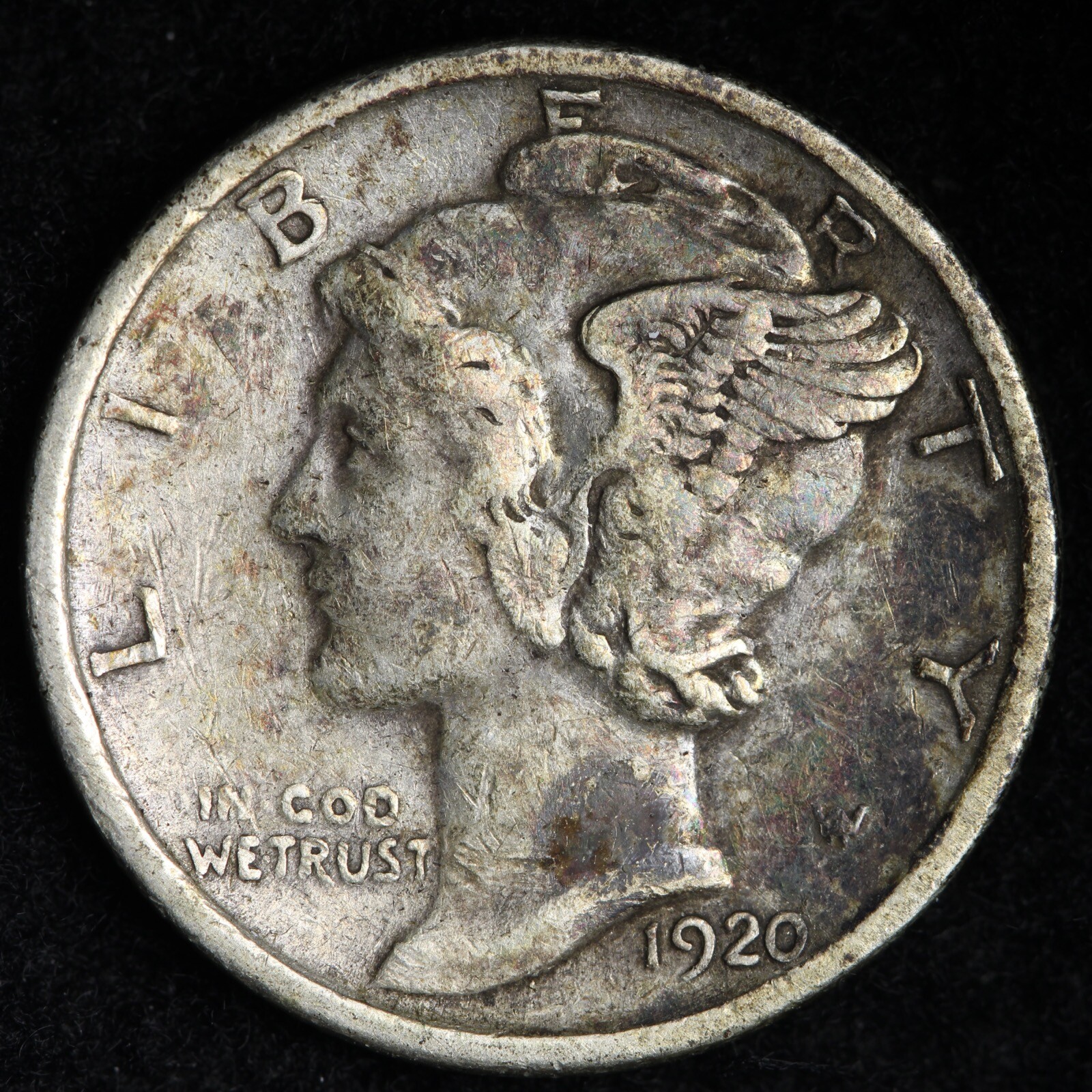 1920-D Mercury Silver Dime CHOICE XF E319 ADF