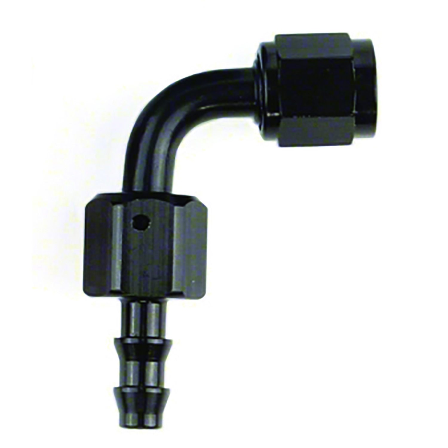 SpeedFx 520490BK -4AN 90 Degree Hose Coupler - Anodized Black Aluminum Single