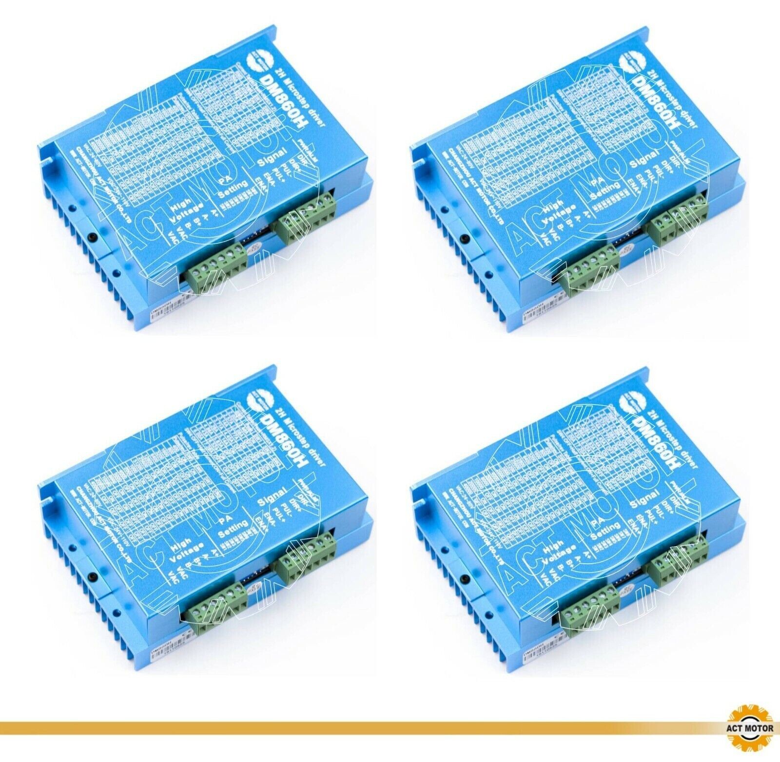 DE Free 4PCS Stepper Motor Driver DM860H 7.2A 24-80VAC 24-110VDC Nema34 Driver