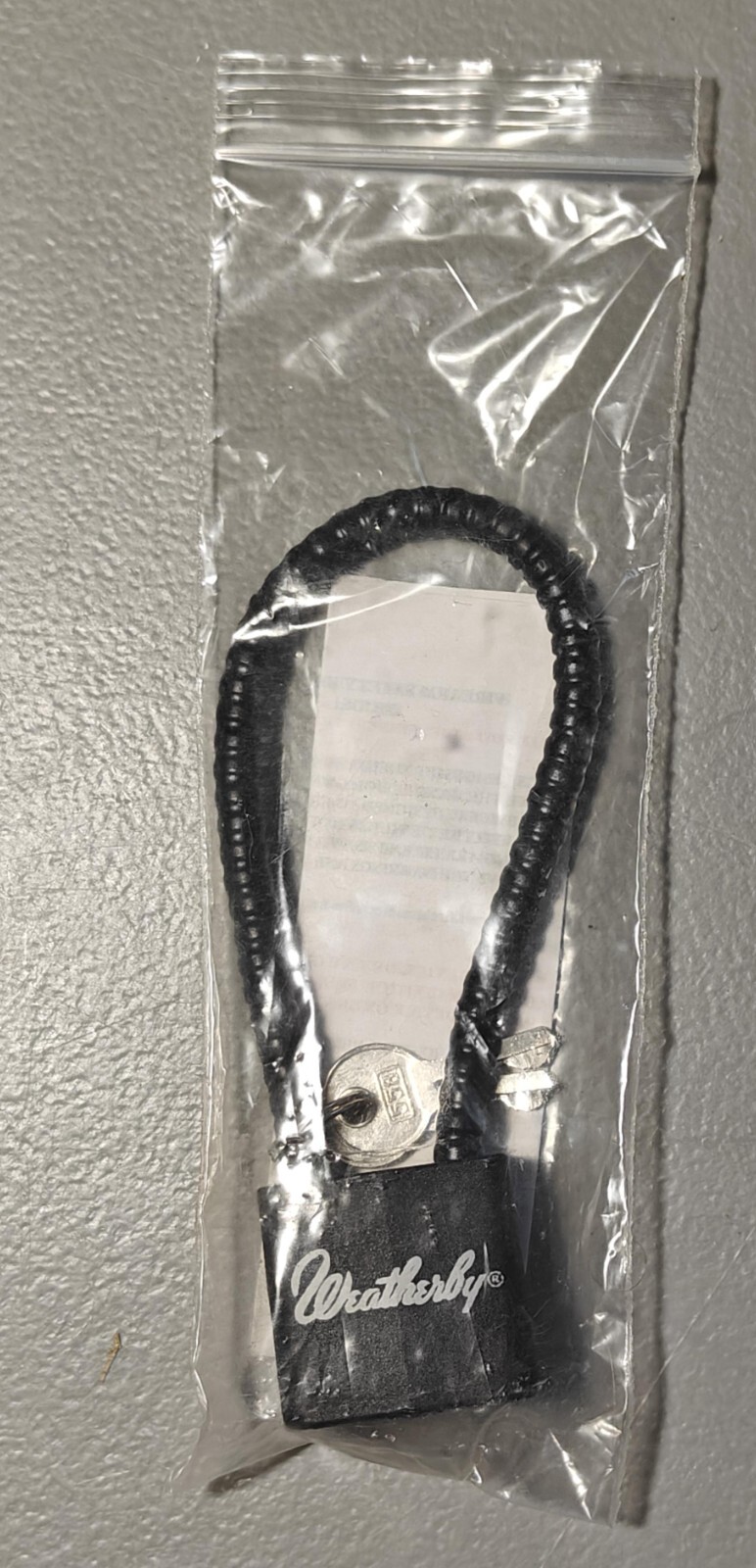 Weatherby Cable Lock with 2 Keys Security Protection Lockup Firearms Black NEW