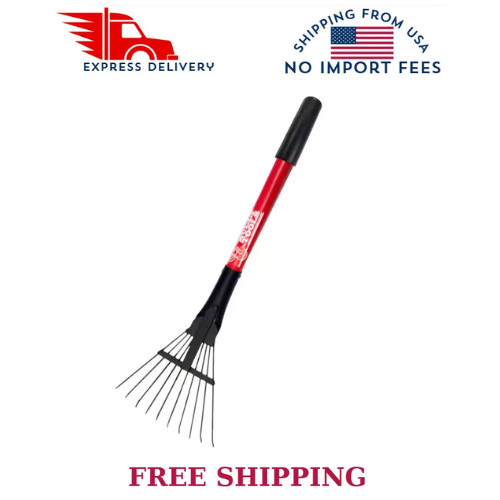 8 In. Shrub Rake with Short Fiberglass Handle