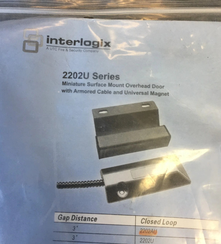 INTERLOGIX 2202U SERIES MAGNETIC OVERHEAD DOOR SURFACE MOUNT