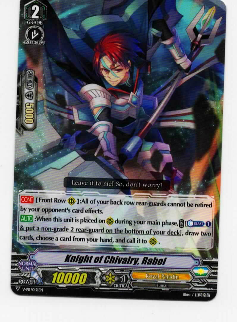 4x Knight of Chivalry, Rabul V-PR / 0191EN Cardfight TCG Promo Mint