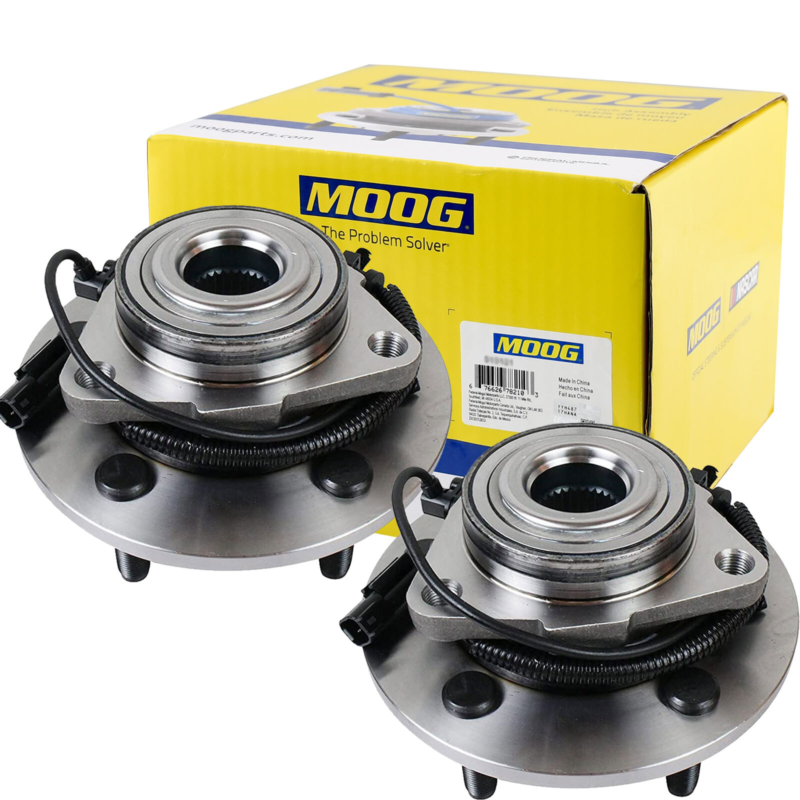 For 2012-2018 Dodge Ram 1500 MOOG Front Wheel Bearing Hub Assembly Pair2 w/ABS