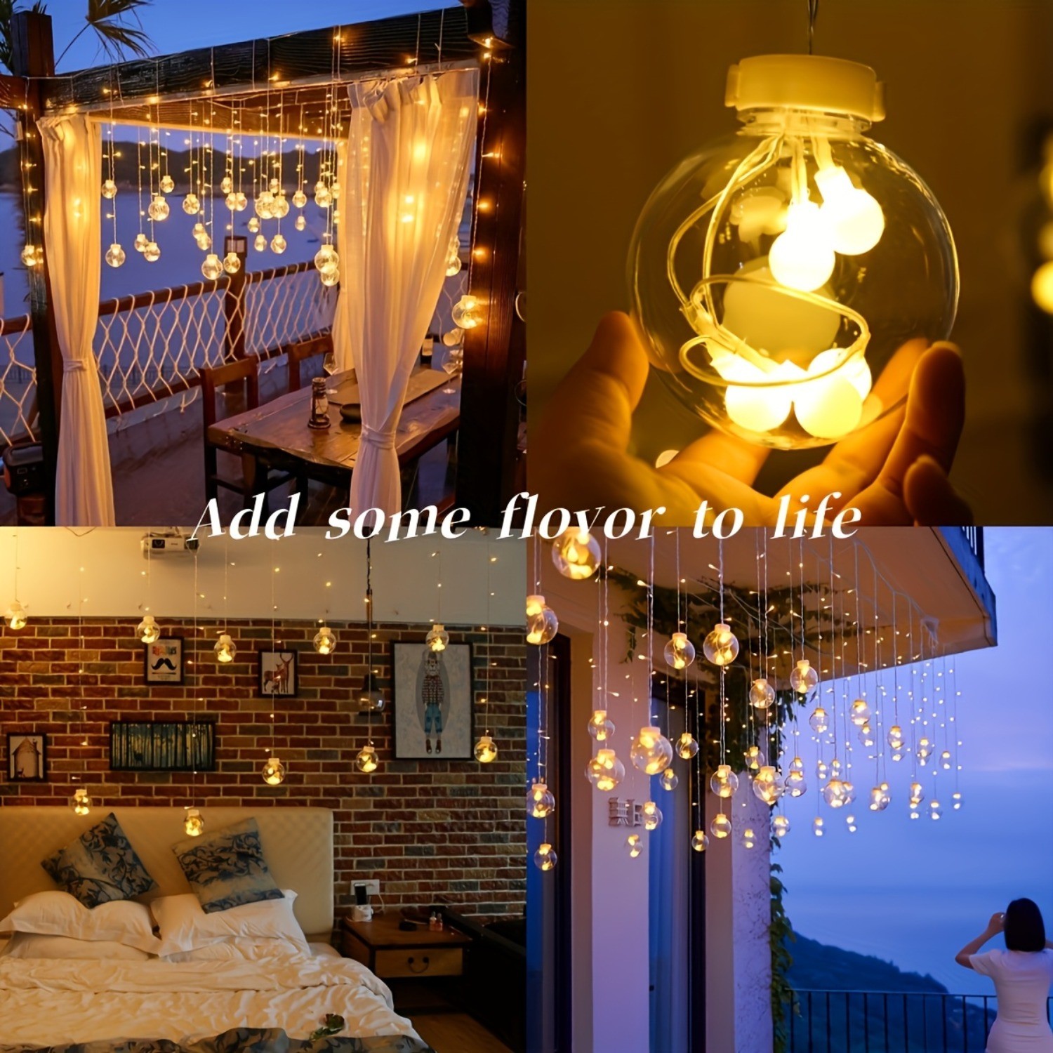 Fairy String Lights 118.11 Inch Waterproof LED Copper Wire for Home Garden