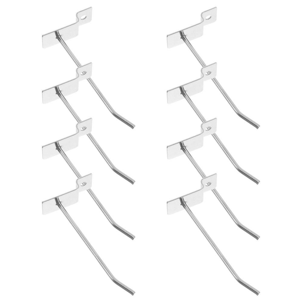 20Pcs Reusable Silver Panel Hooks Slatwall Display Hooks for Retail and Home Use