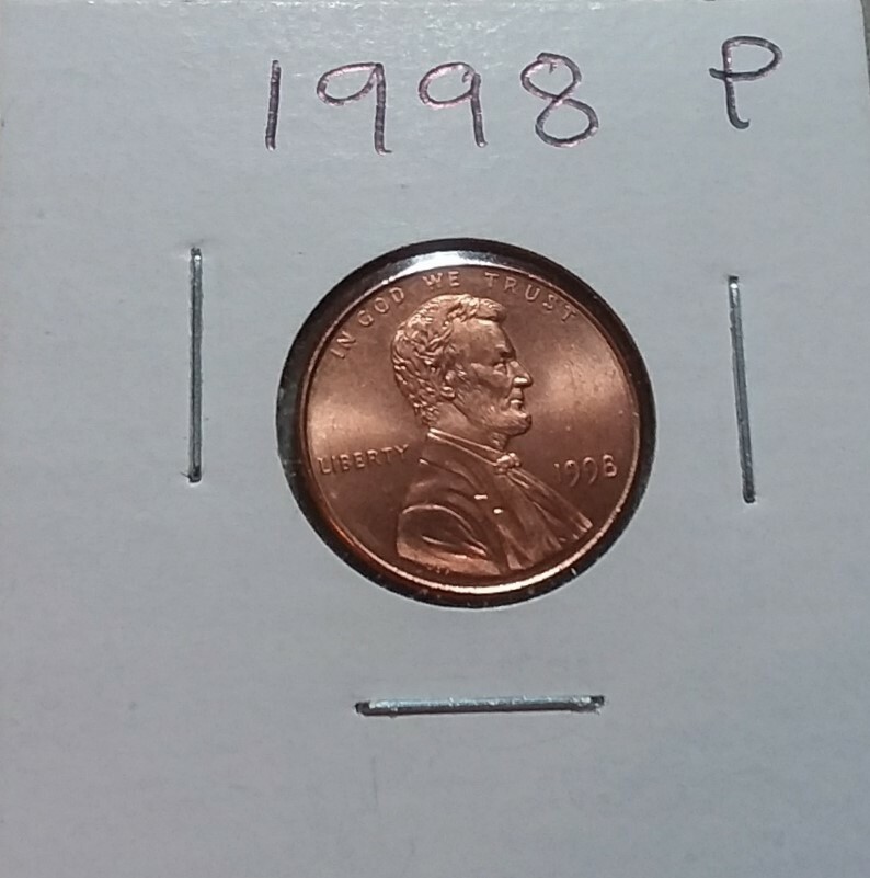 1998 P LINCOLN MEMORIAL CENT PENNY UNC