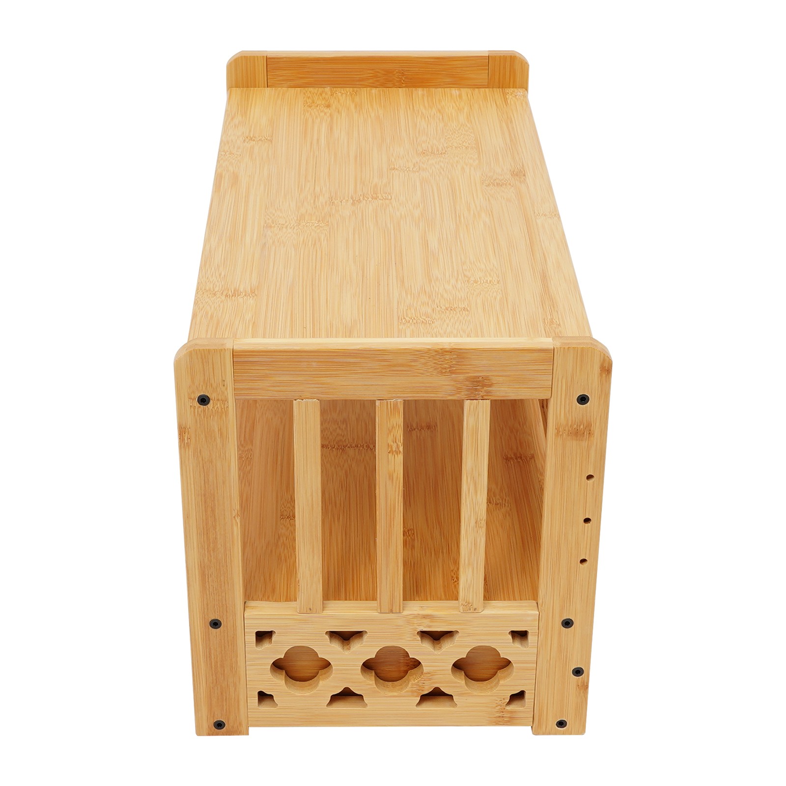 Meditation Storage Table with Drawer, Bamboo Desktop Organizer Chinese Style