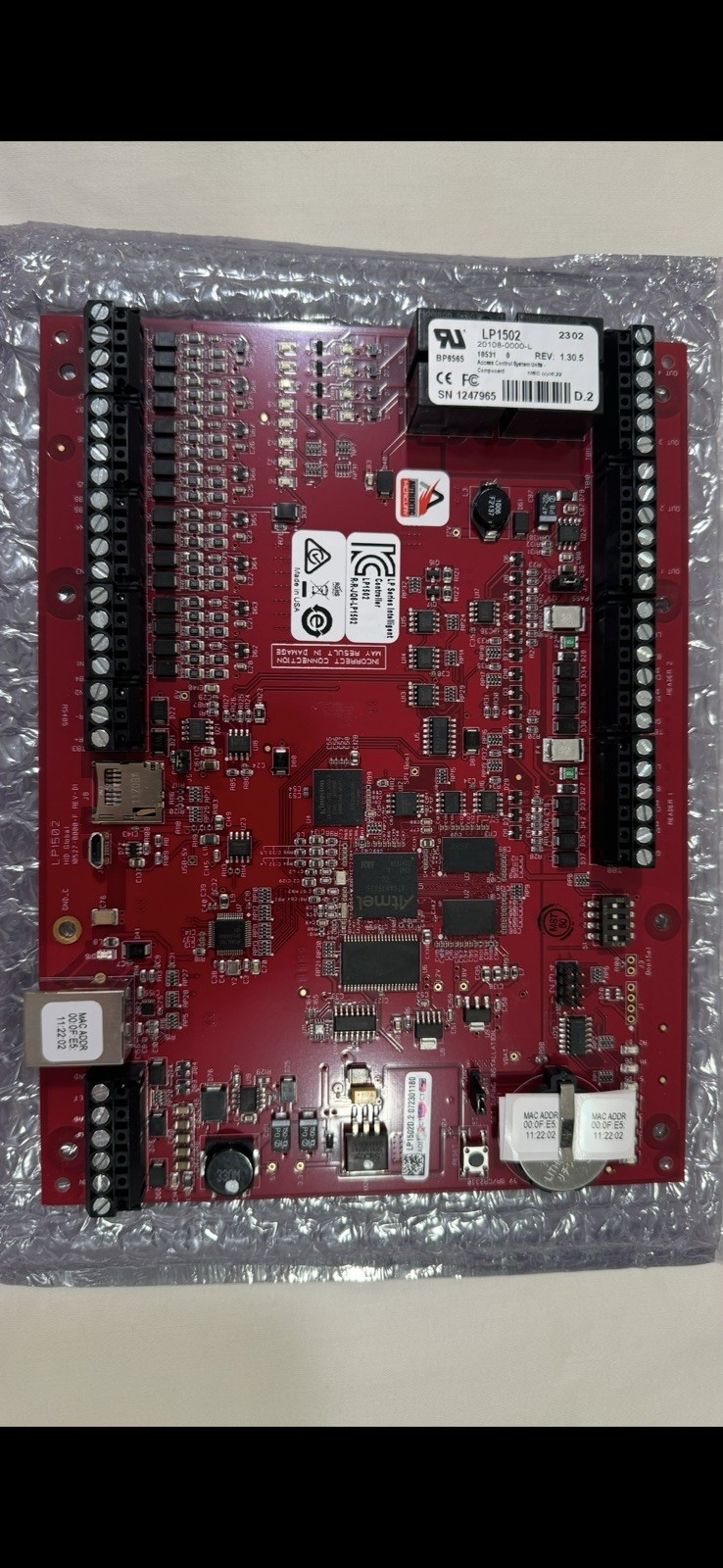 Mercury Security LP1502 Intelligent Card Controller Board LP-1502 Access Control