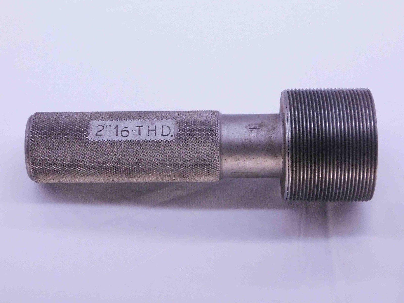 SHOP MADE 2" 16 THREAD PLUG GAGE 2.0 2.00 2.000 2.0000 GO ONLY P.D. = 1.9600