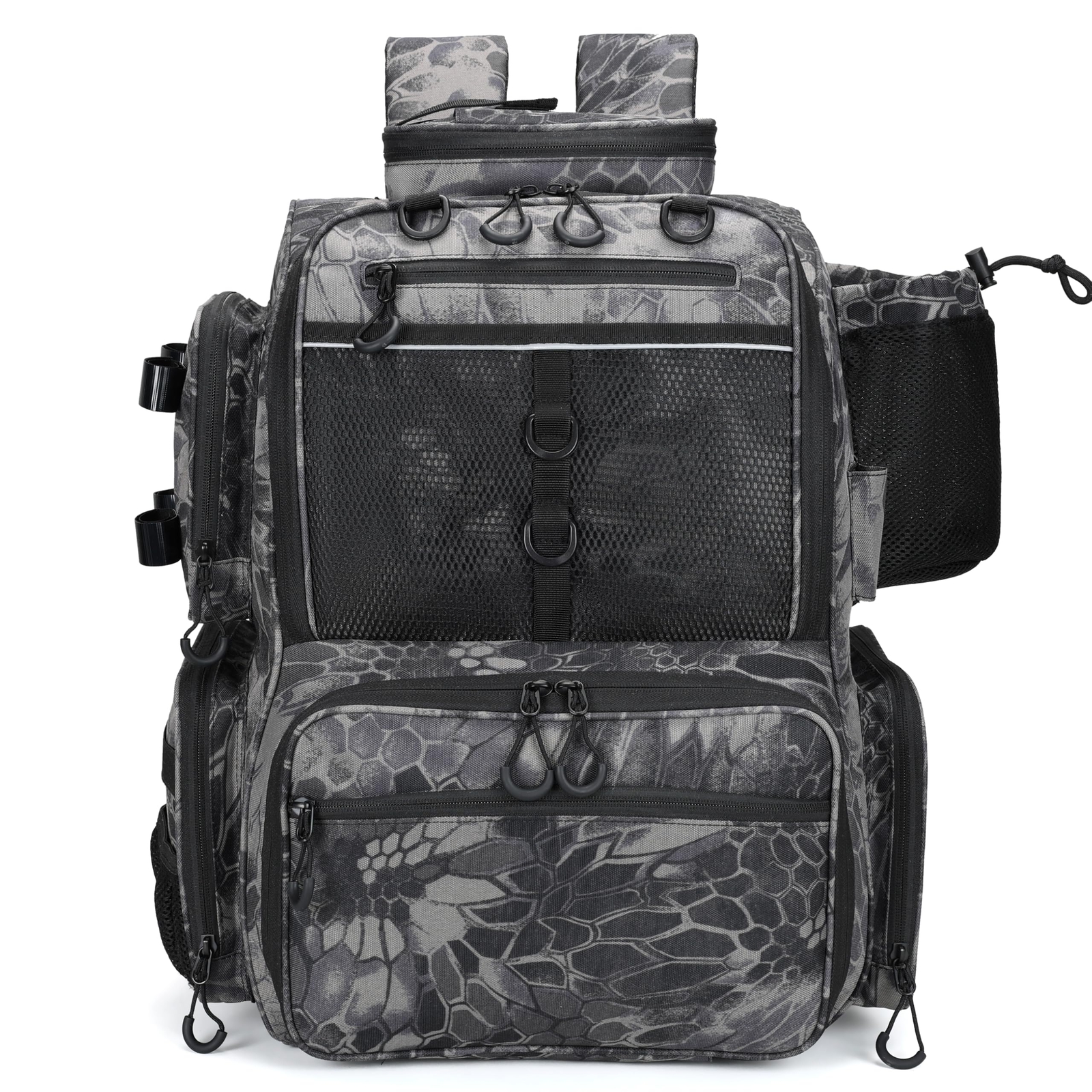 Fishing Tackle Backpack with Rod Holders, Bottle Holder, Storage Bag Fishing ...
