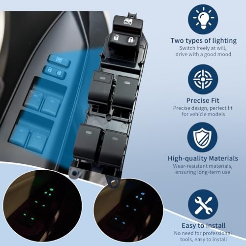 84040-33100 Power Window Master Switch Compatible with 2008-2019 Driving side