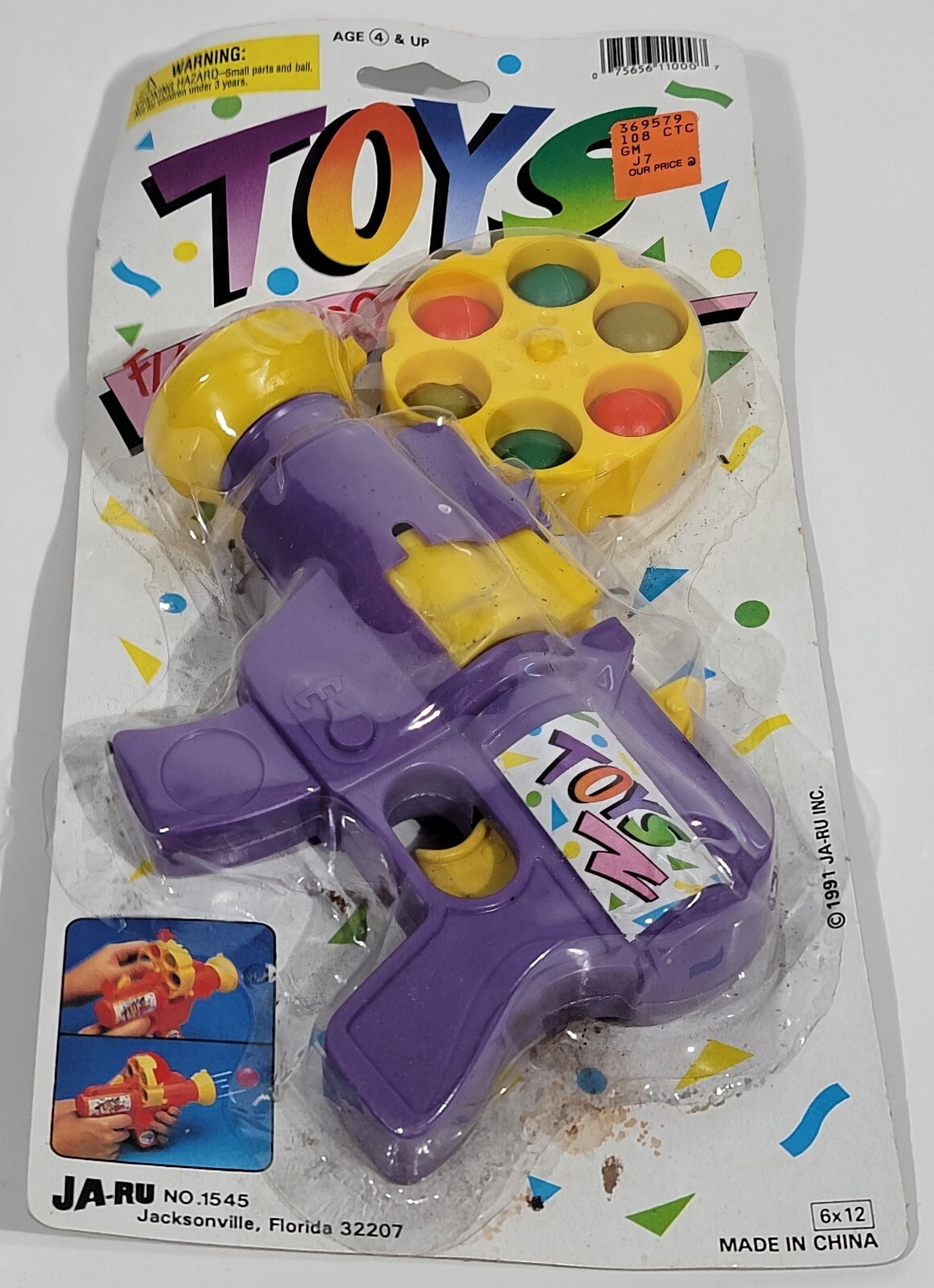 Vintage Ja-Ru Toys Fun Shooter No. 1545 Purple Gun