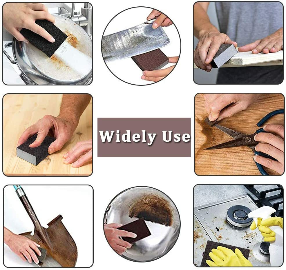 12PCS 60-220 Grit Drywall Sanding Sponge Block Pads Wet Dry Sandpaper Sand Paper