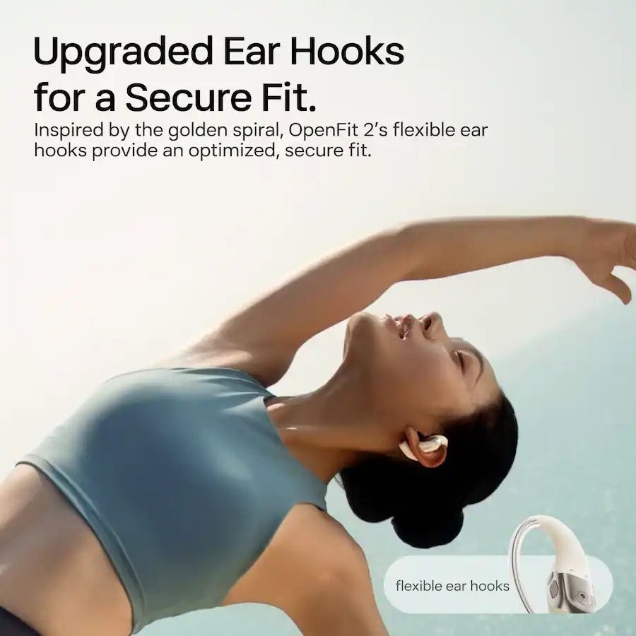 ✅ SEALED: Shokz OpenFit 2 Earbuds Open-Ear Design · True Wireless · Beige ✅