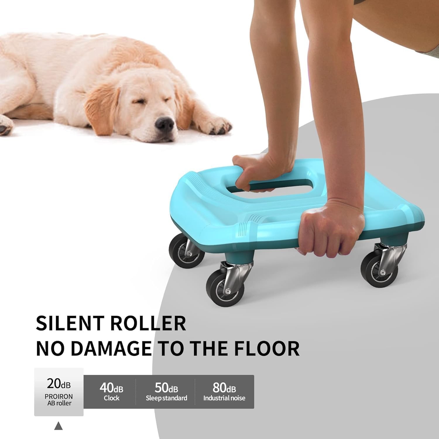 PROIRON Ab Roller with Knee Pads for Abs Workout, Multifunctional biue