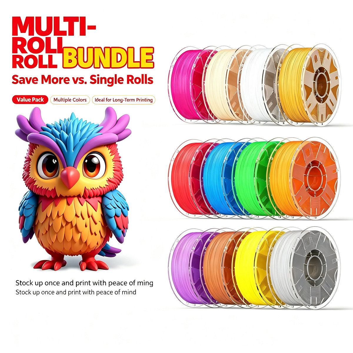 【Value Pack】Creality Hyper PLA RFID 3D Filament For 3D Printer