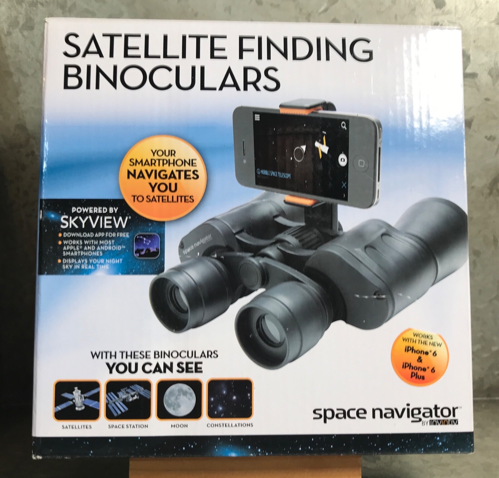 NEW Invintiv SPACE NAVIGATOR Satellite Finding BINOCULARS 7x w Skyview Phone App