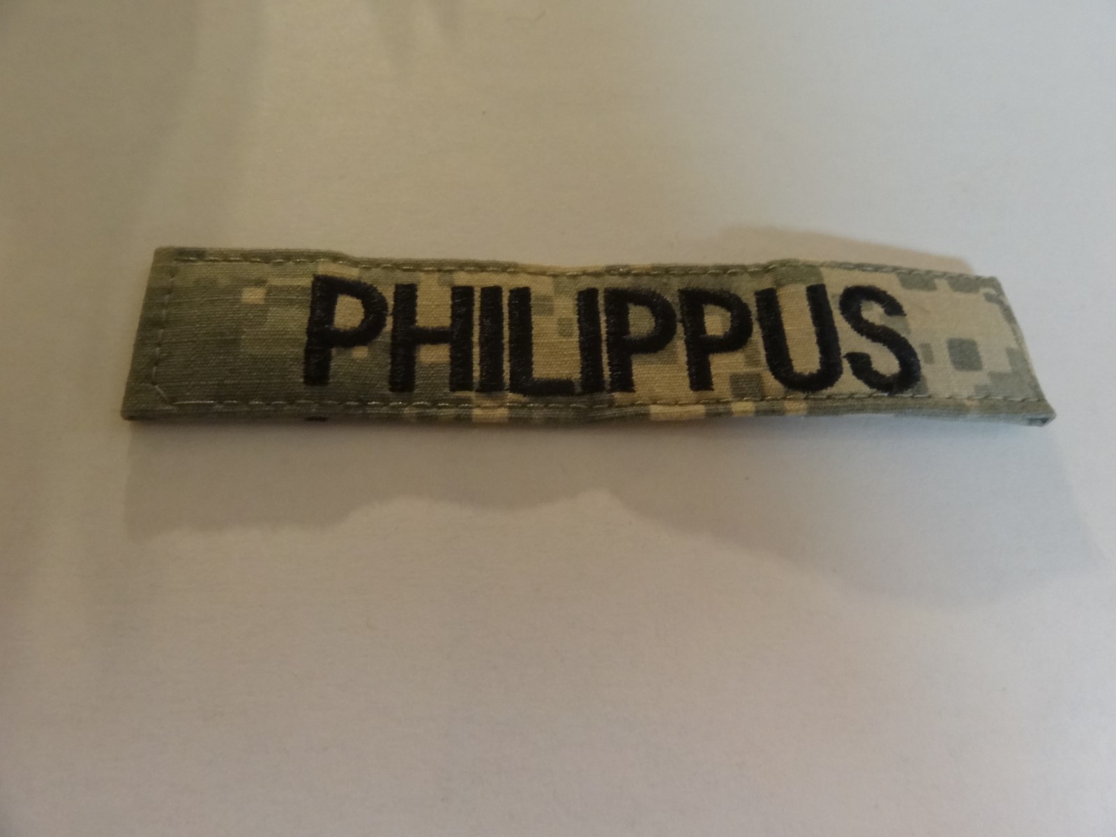MILITARY US ARMY PATCH FOR ACUS DIGITAL HOOK LOOP BACK NAME TAPE WITH PHILIPPUS