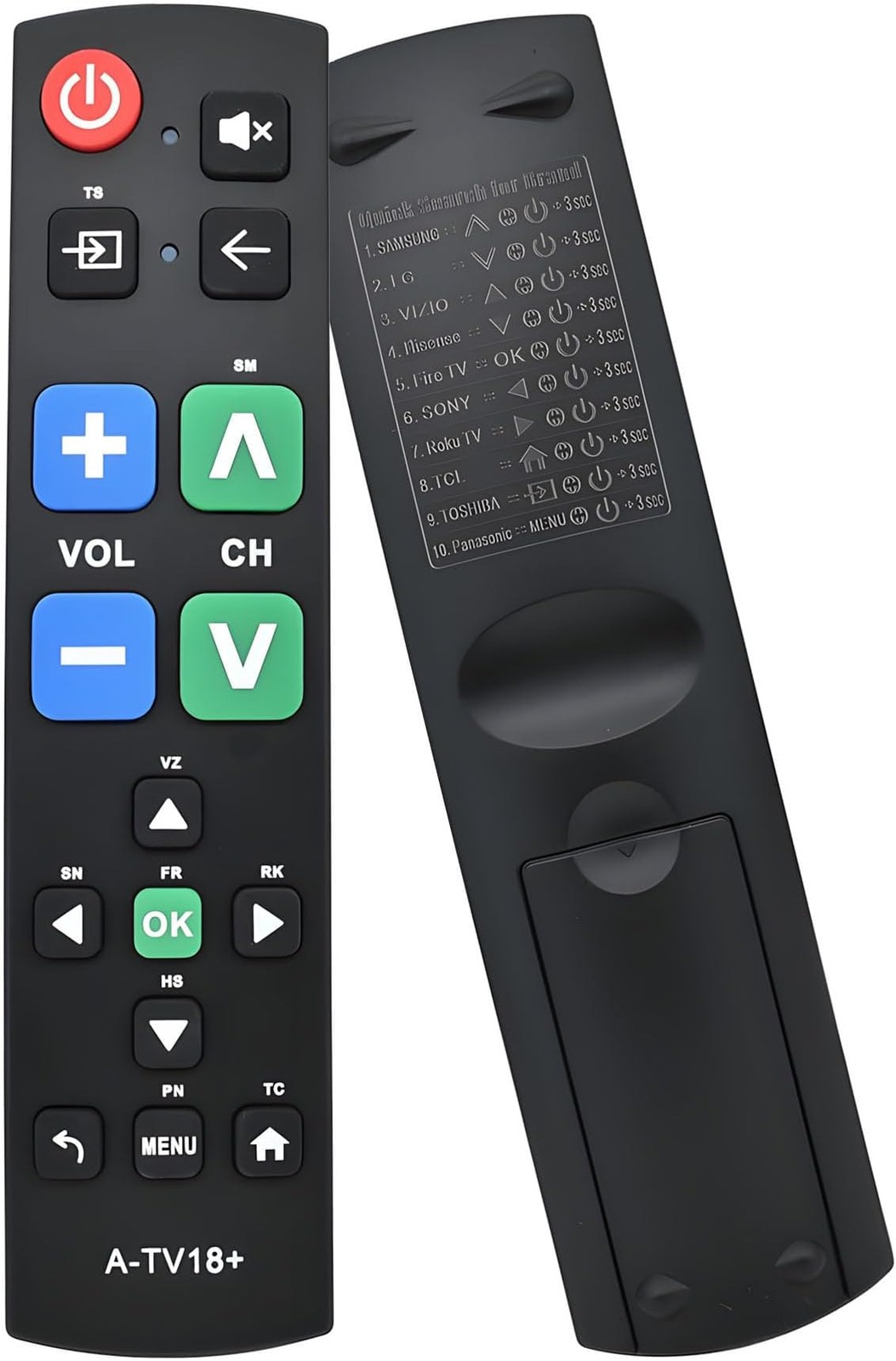 Large Button TV Remote Control for Seniors, Easy to Use Simple Remote for TV,...
