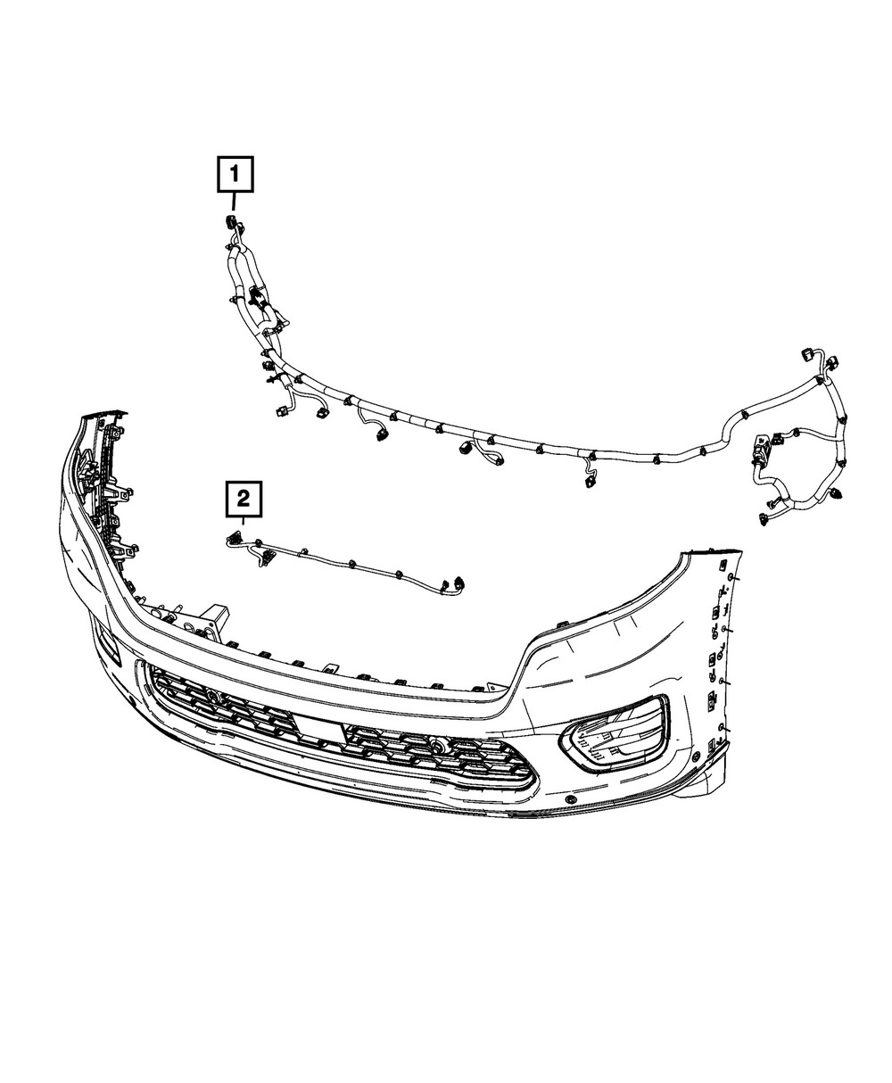 Genuine Mopar Front Fascia Wiring 68648797AA