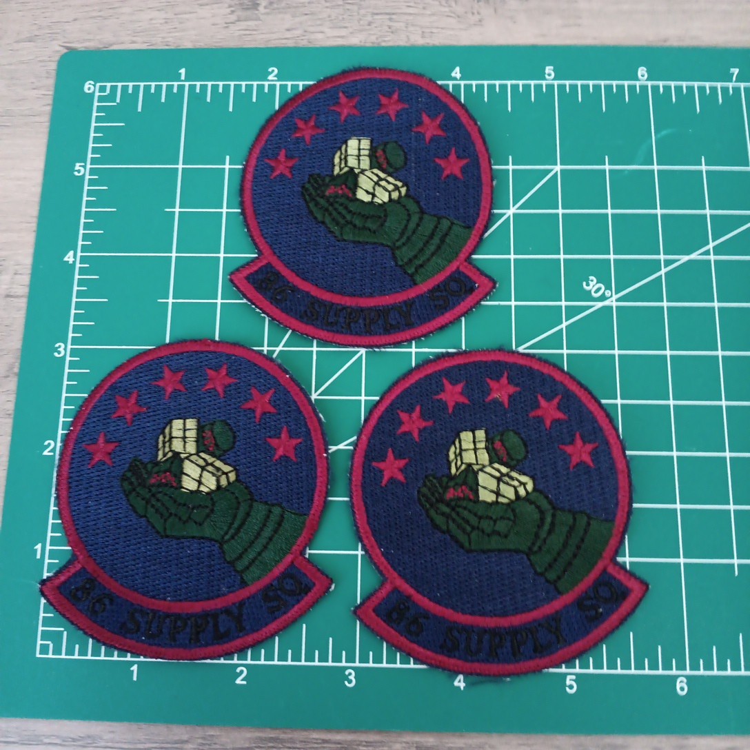 US Air Force 86th Supply Squadron Patches Set Of 3