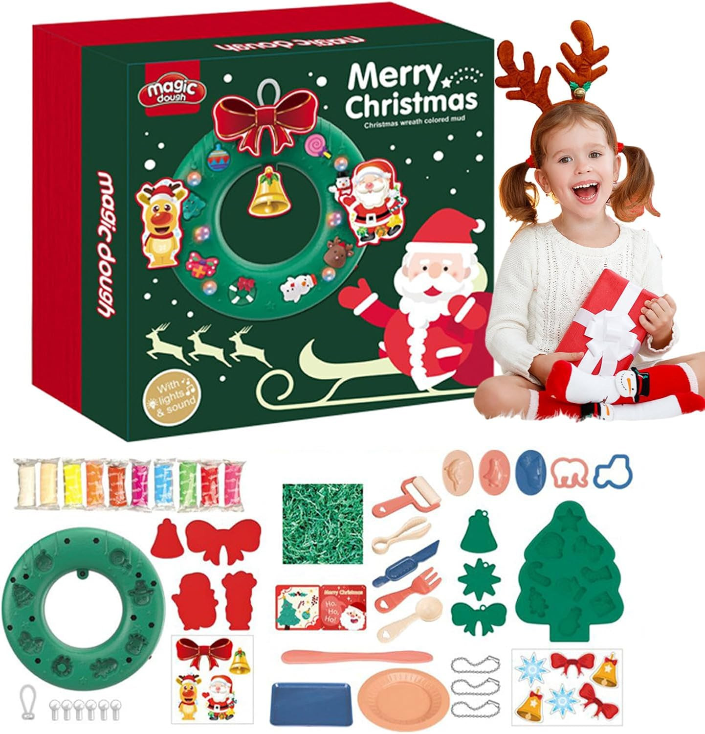 BITTU Educational Clay Toy Set for Kids | DIY Christmas Wreath Making