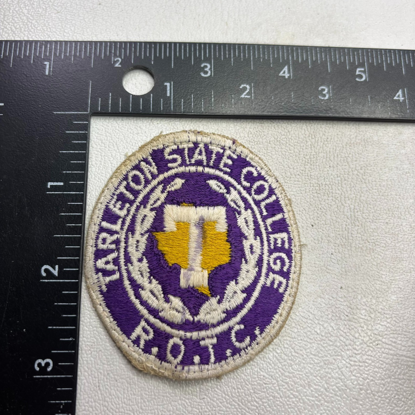 Vtg TARLETON STATE COLLEGE ROTC Embroidered Patch 60a2