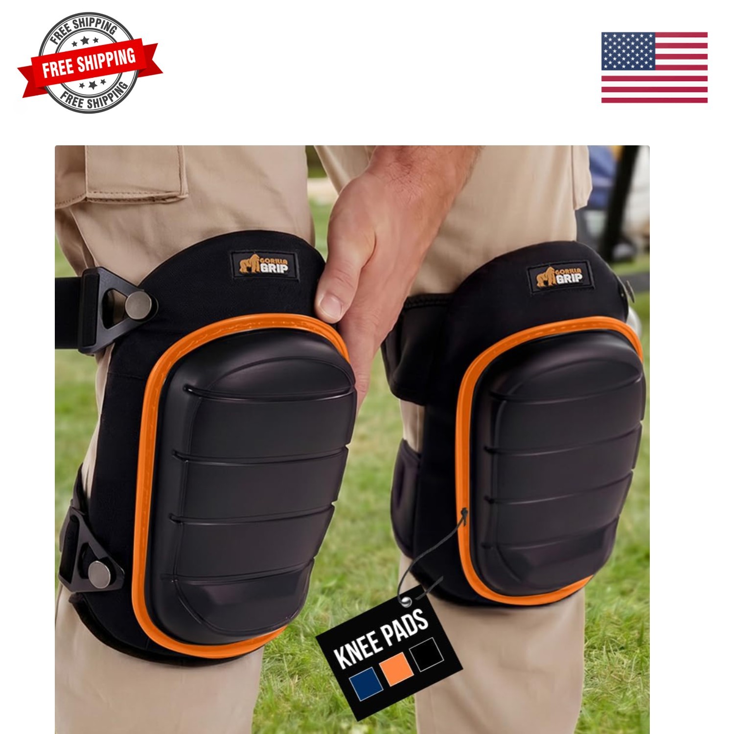 Knee Pads for Work, All Day Comfort Gel Cushion and Soft Foam for Men, Slip R...