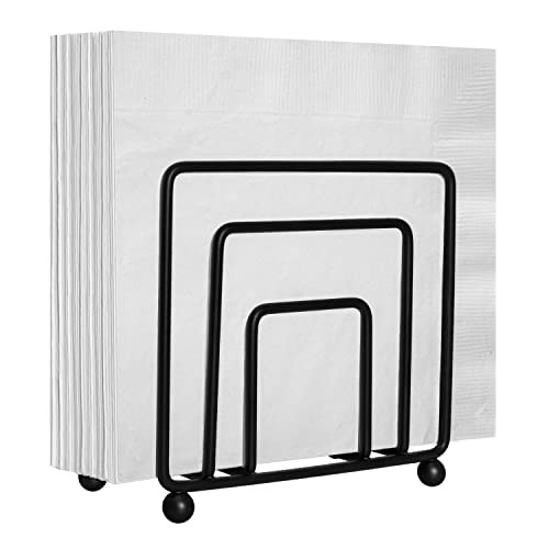 Black Square Farmhouse Napkin Holder - Modern Classic Napkin Holders for