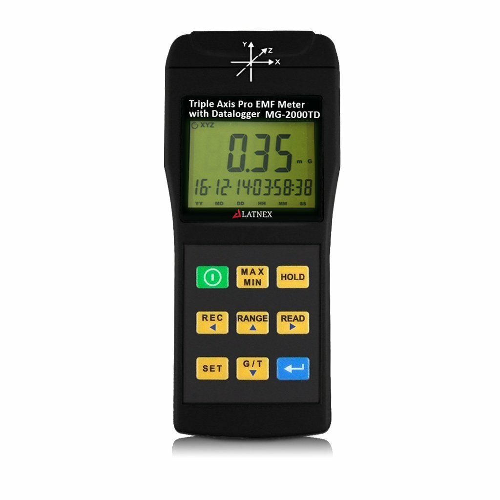 Latnex MG-2000TD: Triple Axis Pro EMF Meter with Datalogger Feature