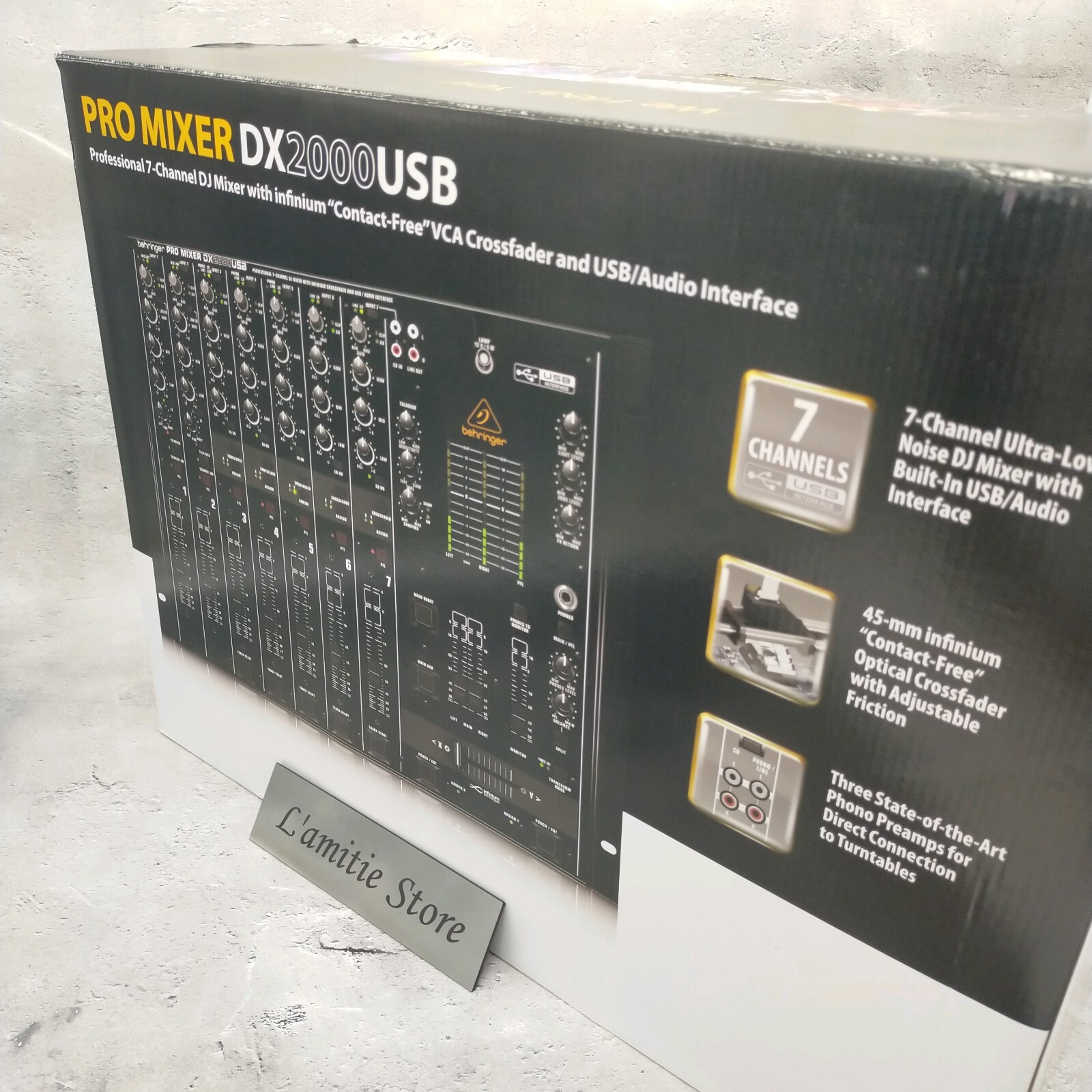 Behringer Pro Mixer DX2000USB 7-channel DJ Analog Mixer JP Black Audio Equipment