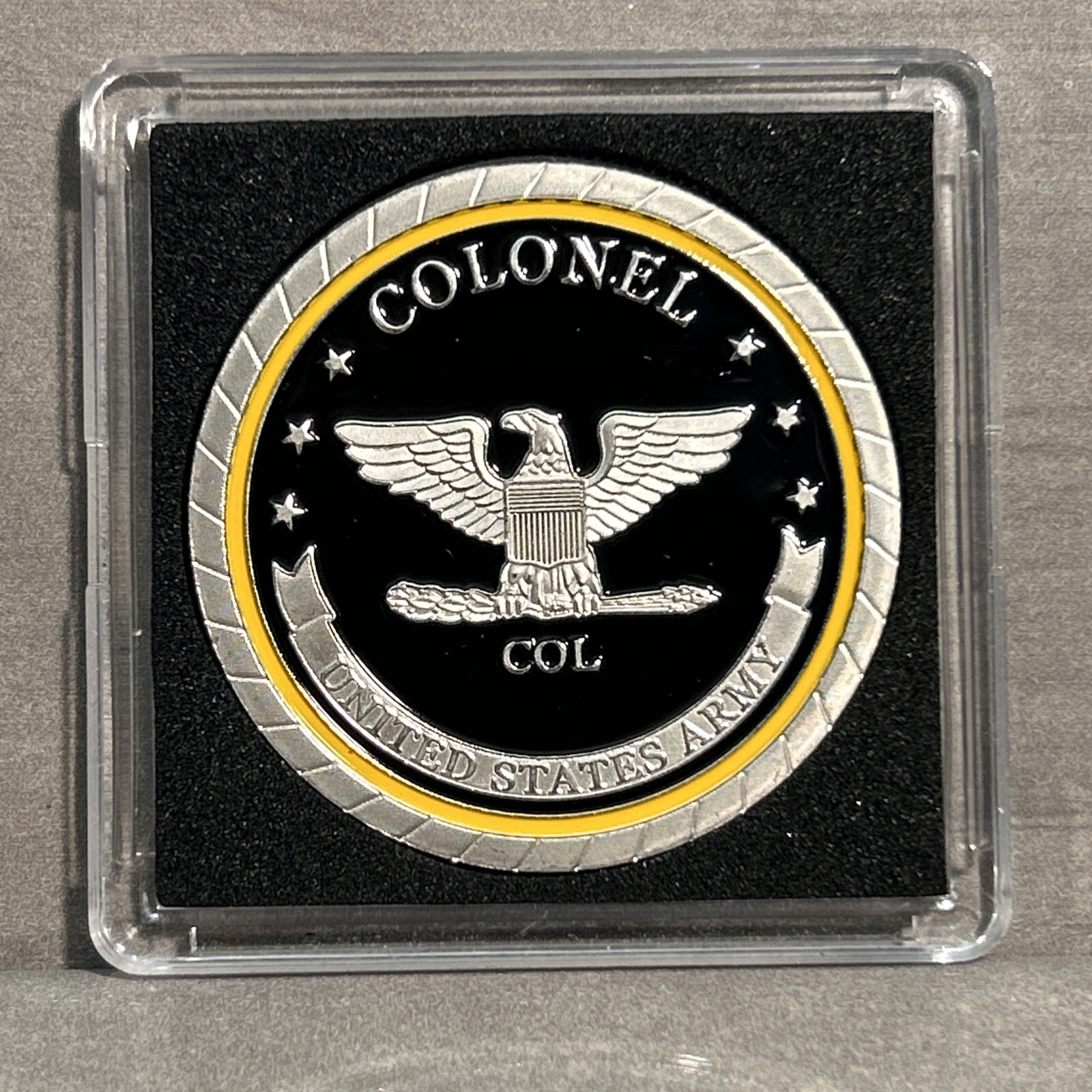 US ARMY COLONEL Challenge Coin with case-SHIPS WITIN 24 HRS!