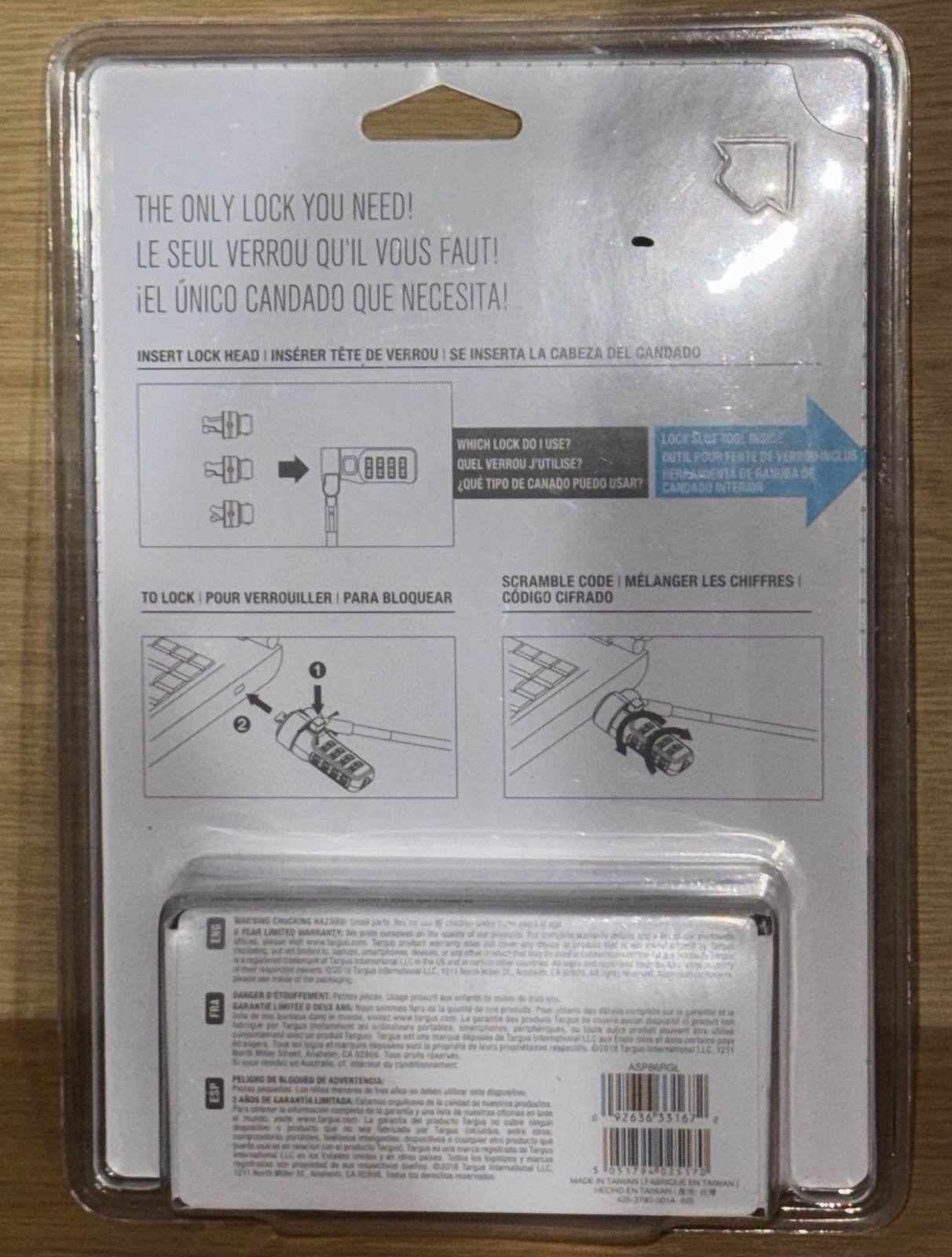 DEFCON Universal 3-in-1 Cable Lock