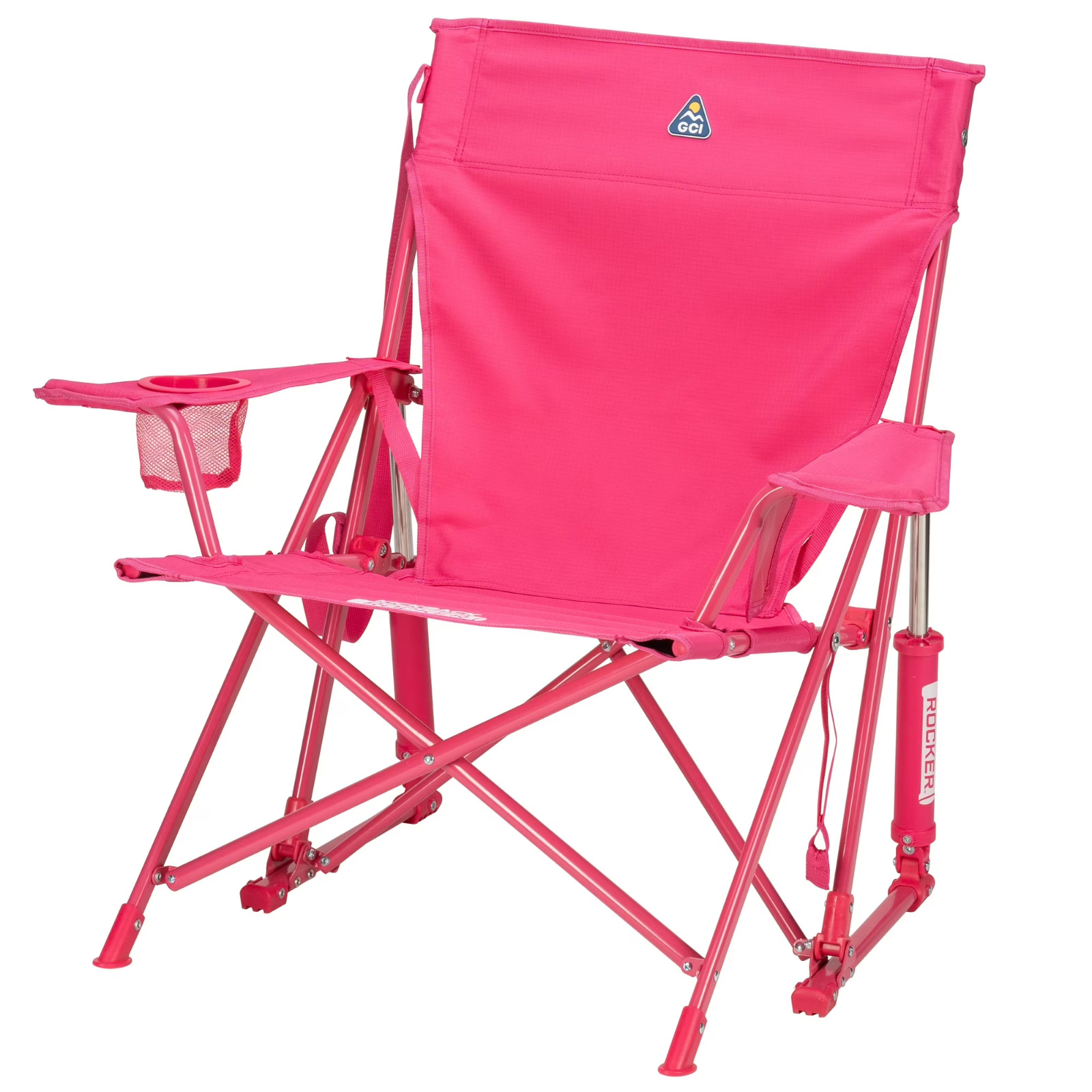 GCI Outdoor Kickback Rocker Foldable Rocking Camp Chair, Sport Pink, Free Ship